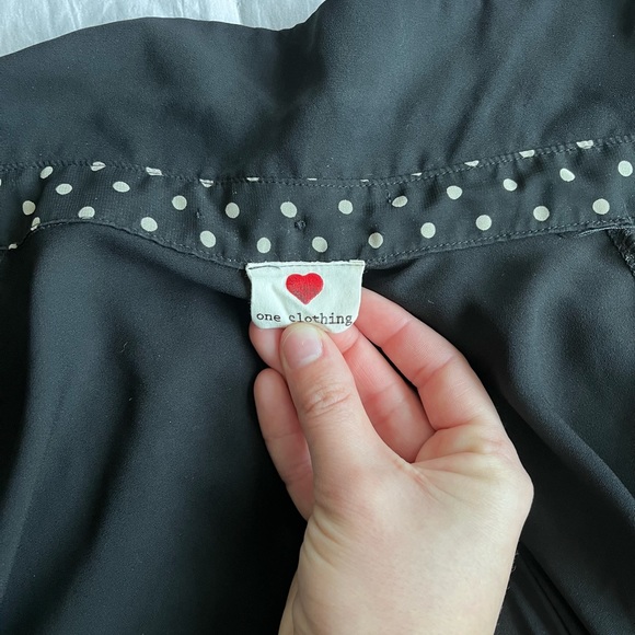 ONE CLOTHING polka dot blouse with tie - Picture 5 of 7